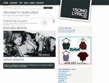 Tablet Screenshot of 1songlyrics.com